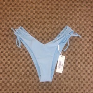 Frankies bikini ribbed high leg side tie cheeky